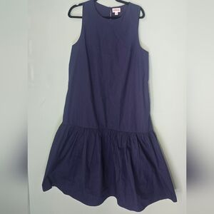 The Drop Nordstroms Navy Drop Waist Cotton Dress Minimalist